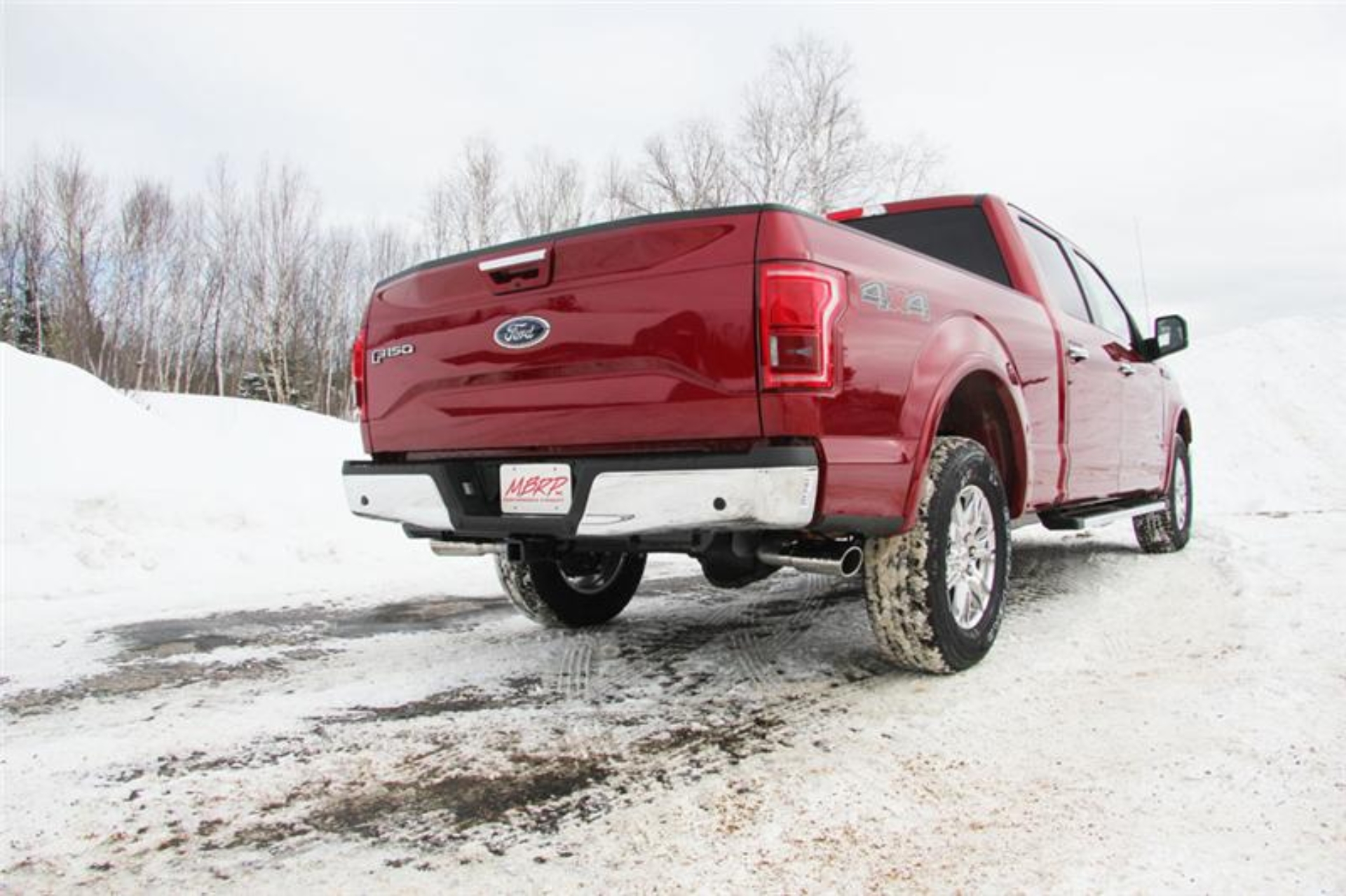 Picture of MBRP 2015 Ford F-150 5.0L 3in Cat Back Dual Split Side Exit AL Exhaust System