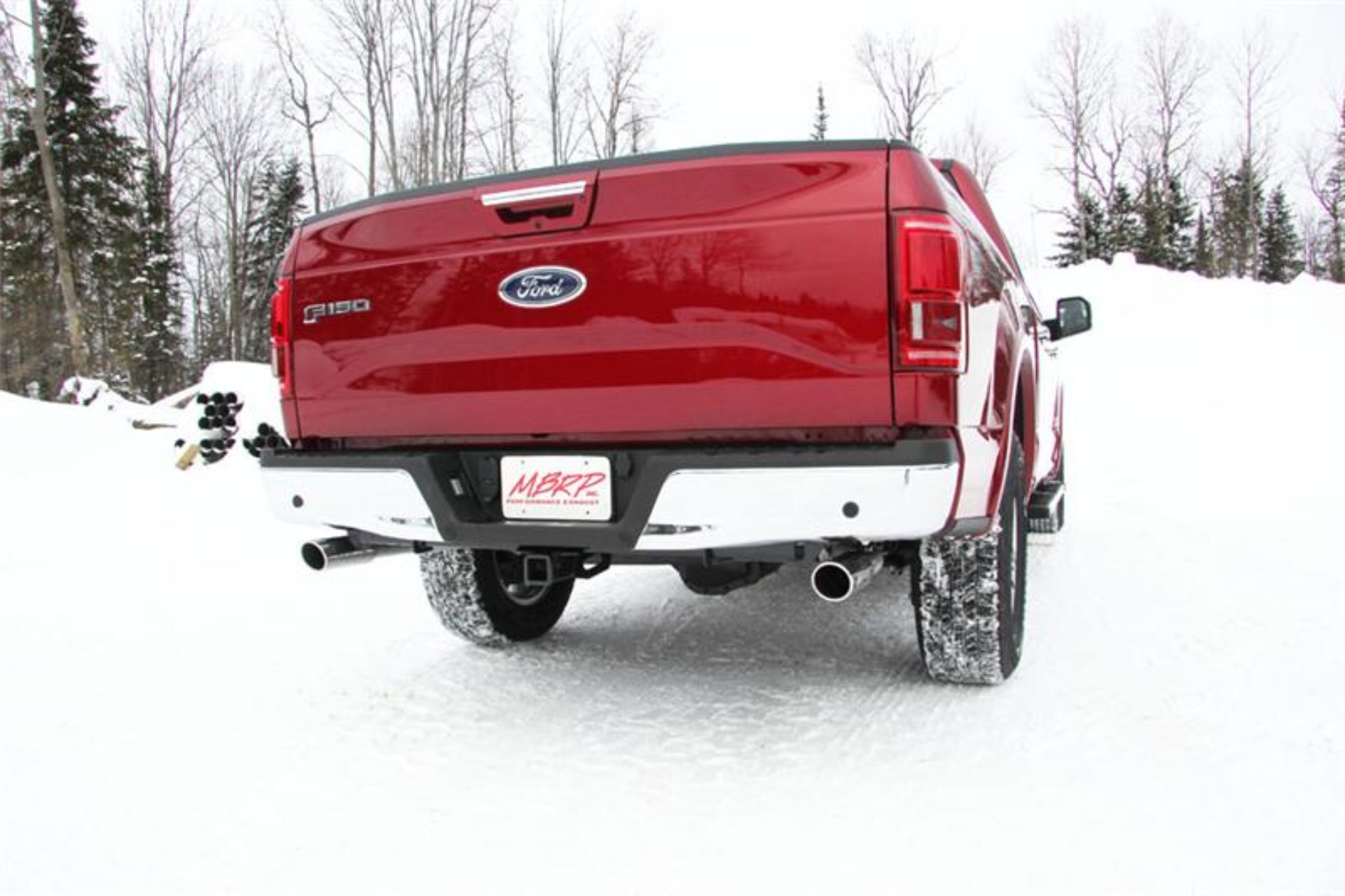 Picture of MBRP 2015 Ford F-150 5.0L 3in Cat Back Dual Split Rear Exit Black Exhaust System