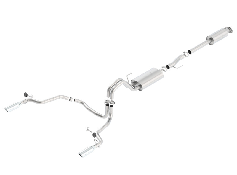 Picture of Borla 15-16 Ford F-150 3.5L EcoBoost Ext. Cab Std. Bed Catback Exhaust S-Type Single Split Rear Exit
