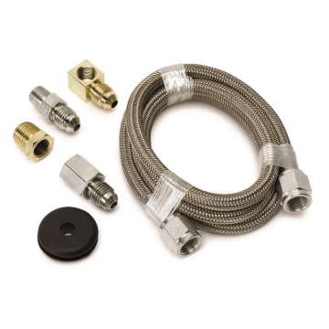 Picture of Autometer #4 Braided SS Line (-4AN) 3ft 1/8in NPT Fittings