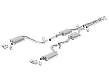 Picture of Borla 15-16 Dodge Challenger R/T 5.7L Dual Rectangle Angle Cut Dual Split Rear Exit ATAK Exhaust