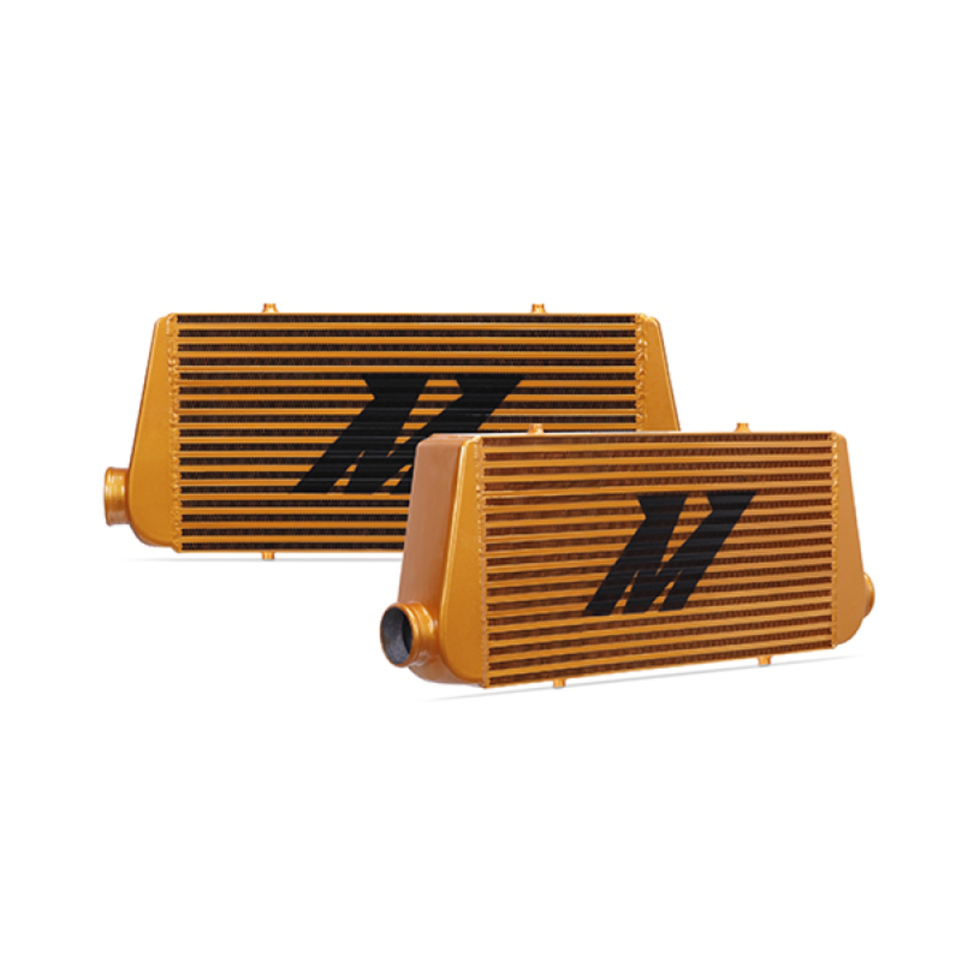 Picture of Mishimoto Universal Gold R Line Intercooler Overall Size: 31x12x4 Core Size: 24x12x4 Inlet / Outlet