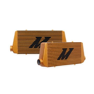 Picture of Mishimoto Universal Gold R Line Intercooler Overall Size: 31x12x4 Core Size: 24x12x4 Inlet / Outlet