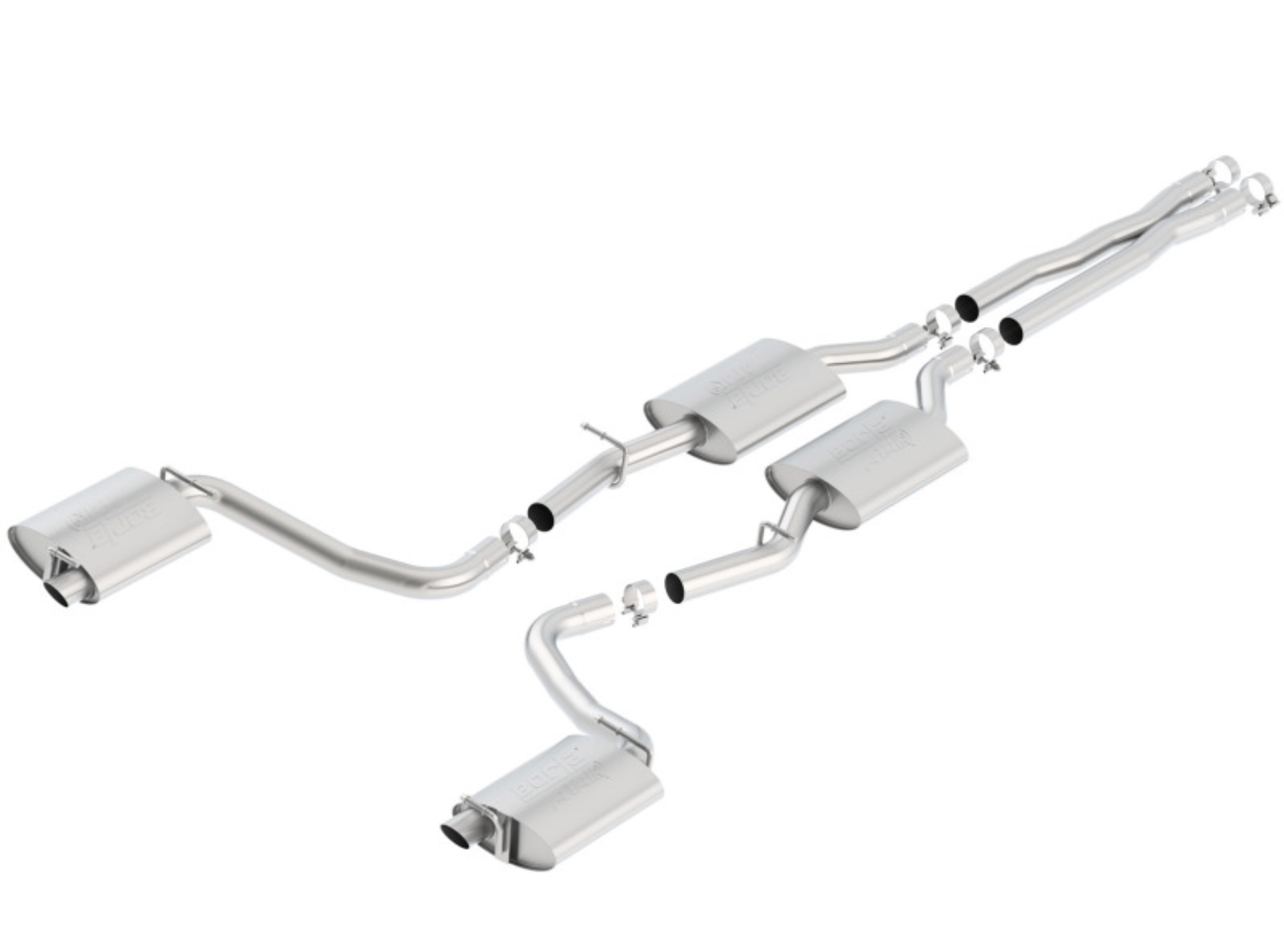 Picture of Borla 15-16 Dodge Charger R/T 5.7L No Tip Use Factory Valence Single Split Rear Exit ATAK Exhaust