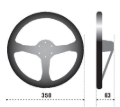 Picture of Sparco Steering Wheel L575 Monza Suede