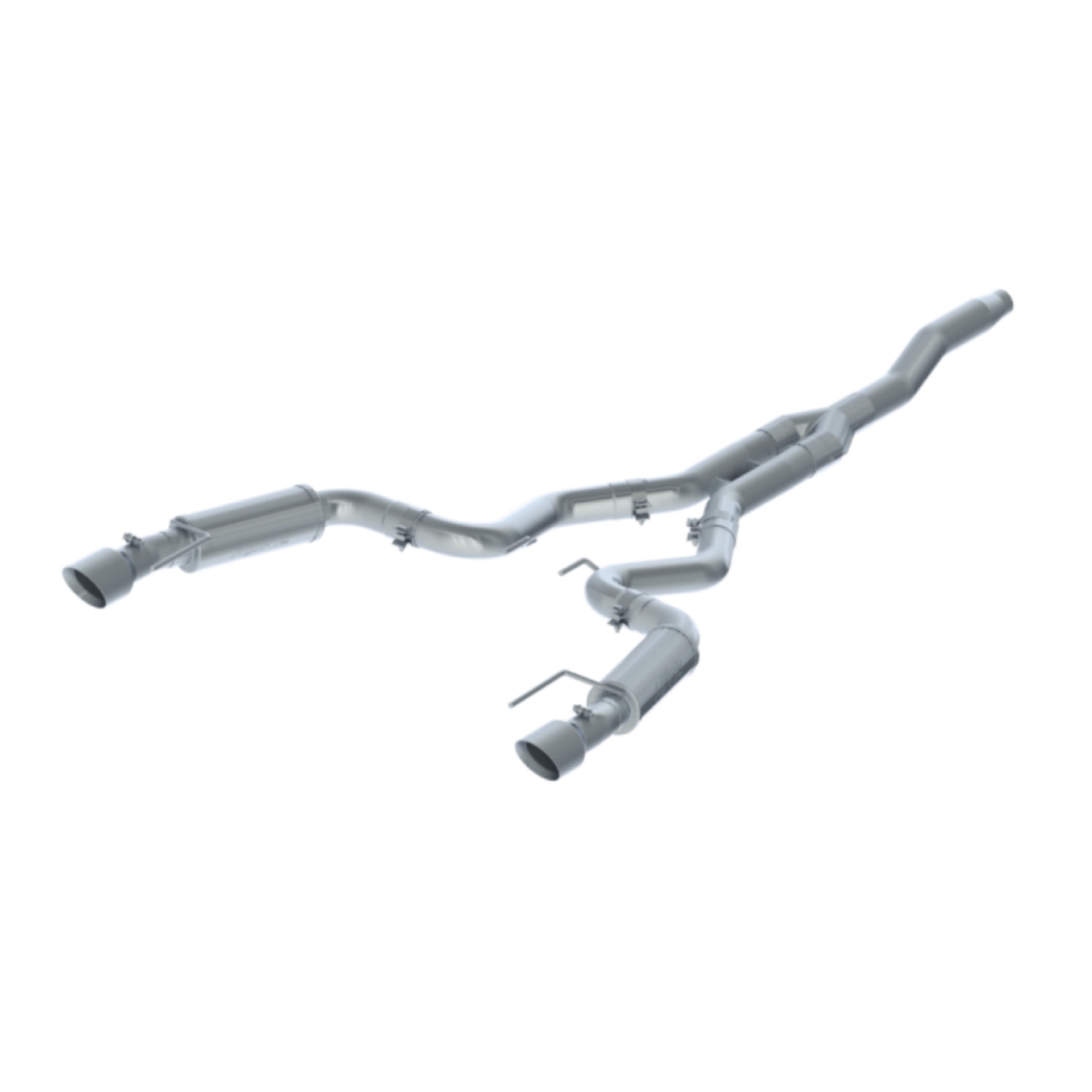 Picture of MBRP 15-18 Ford Mustang EcoBoost 2.3L T409 3in Cat Back Dual Split Rear Exit (Street Version)