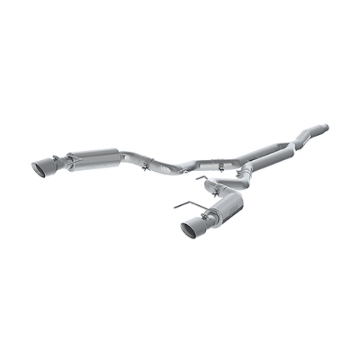 Picture of MBRP 15-19 Ford Mustang EcoBoost 2.3L Alum 3in Cat Back Dual Split Rear Exit (Race Version)