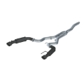 Picture of MBRP 15-19 Ford Mustang EcoBoost 2.3L Black 3in Cat Back Dual Split Rear Exit (Race Version)