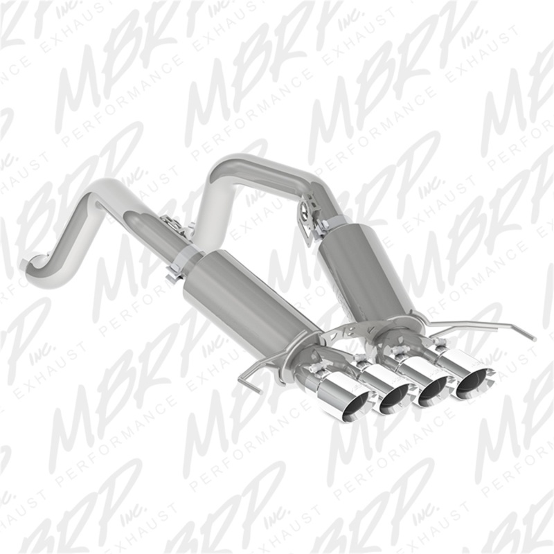 Picture of MBRP 14-19 Chevy Corvette V8 6.2L 3in T304 Dual Axle Back w/ 4in Quad Dual Wall Tips