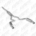 Picture of MBRP 15-18 Ford Mustang EcoBoost 2.3L T409 3in Cat Back Dual Split Rear Exit (Race Version)