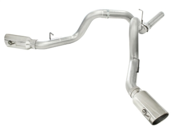 Picture of aFe MACHForce XP Exhaust Aluminized Dual Split DPF Back 11-15 GM Diesel Truck V8-6.6L (td) (pol tip)