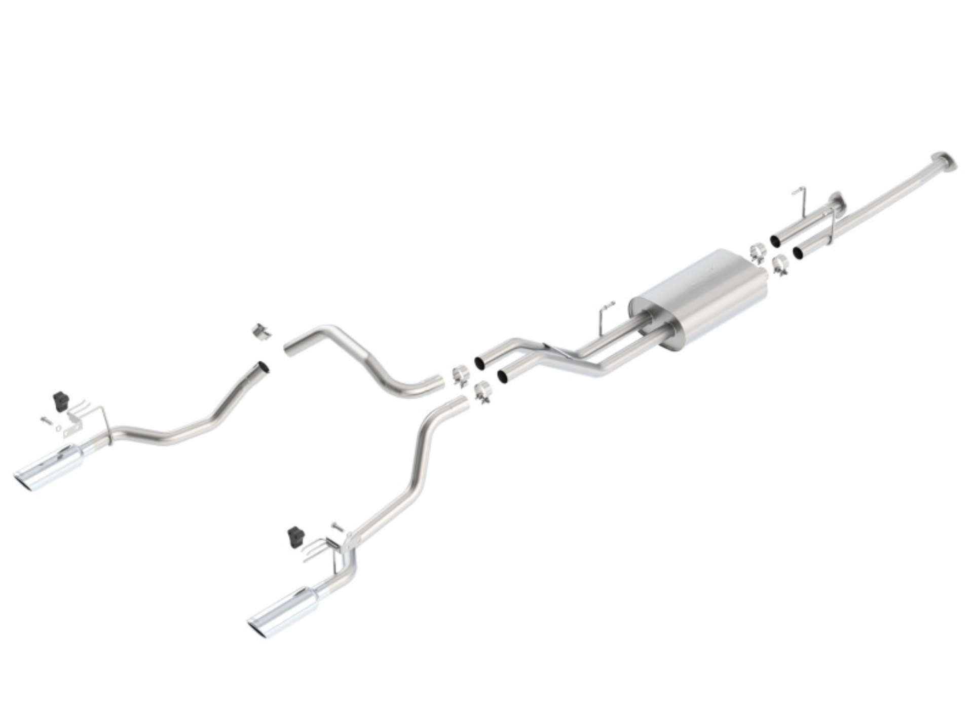 Picture of Borla 14-15 Toyota Tundra 4.6L/5.7L Crew Max SB DC SB Touring Cat Back Exhaust Dual Split Rear Exit