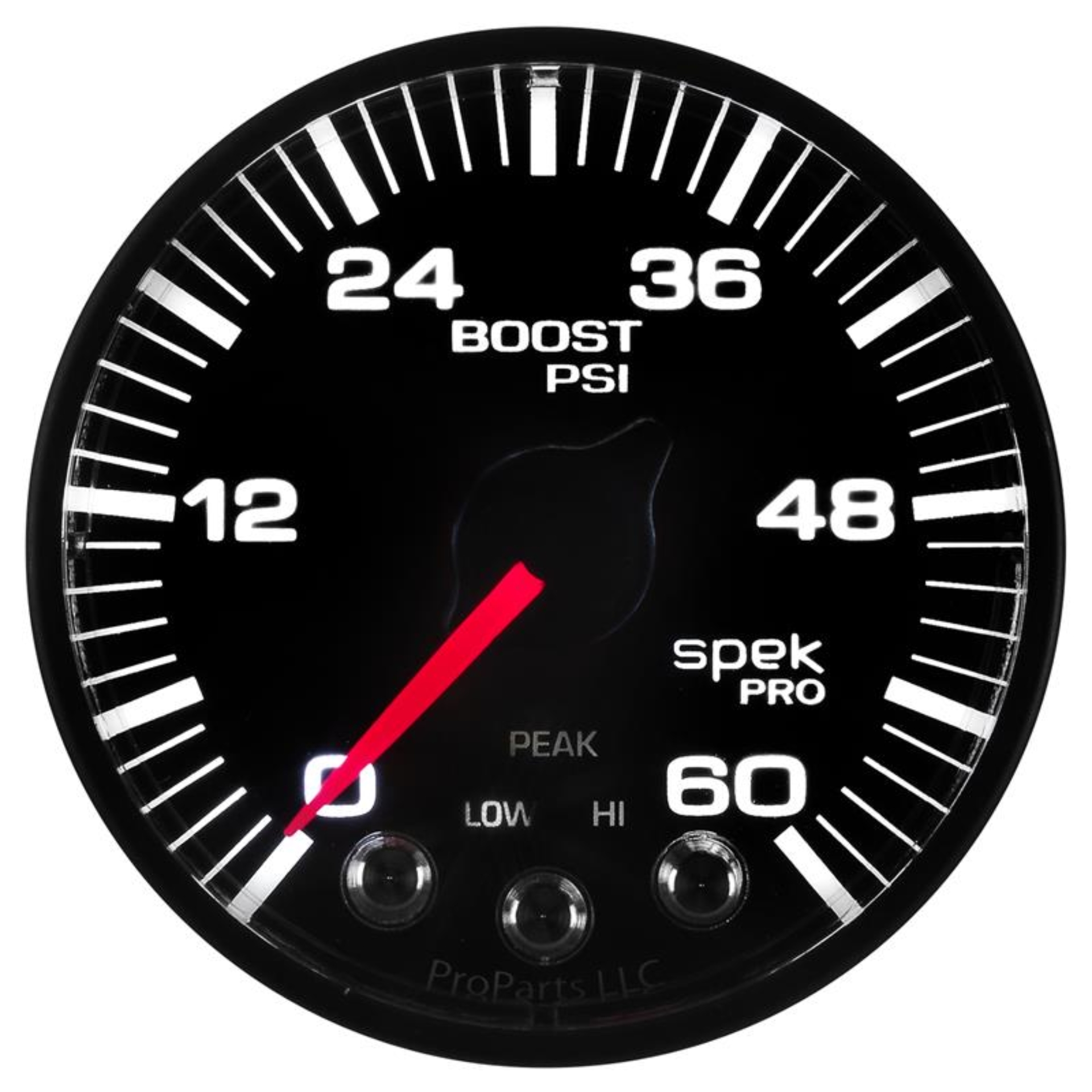 Picture of Autometer Spek-Pro 52.4mm 0-60 PSI Digital Stepper Motor Boost Gauge