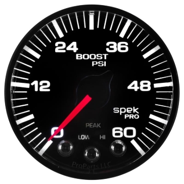 Picture of Autometer Spek-Pro 52.4mm 0-60 PSI Digital Stepper Motor Boost Gauge