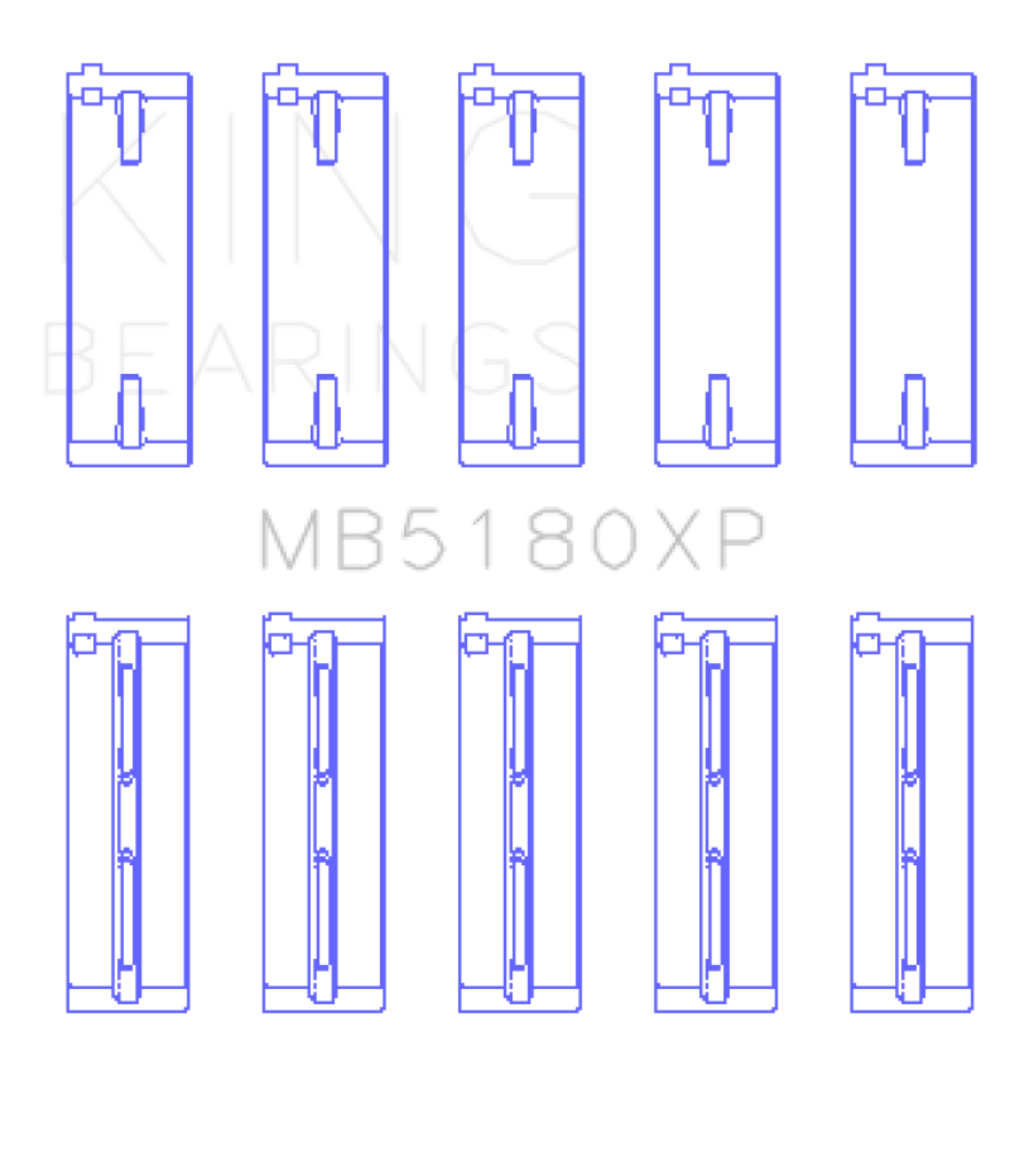 Picture of King Engine Bearings Renault F8Q/F7R/F8M (Size STD) Performance Main Bearing Set
