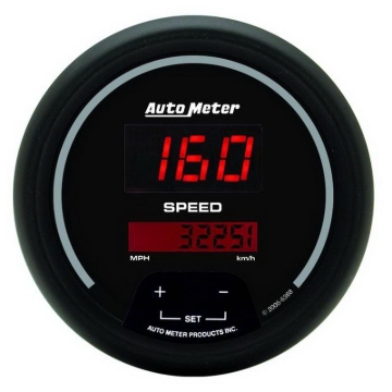 Picture of Autometer Sport-Comp Black 3 3/8in 160 MPH Digital Speedo Gauge