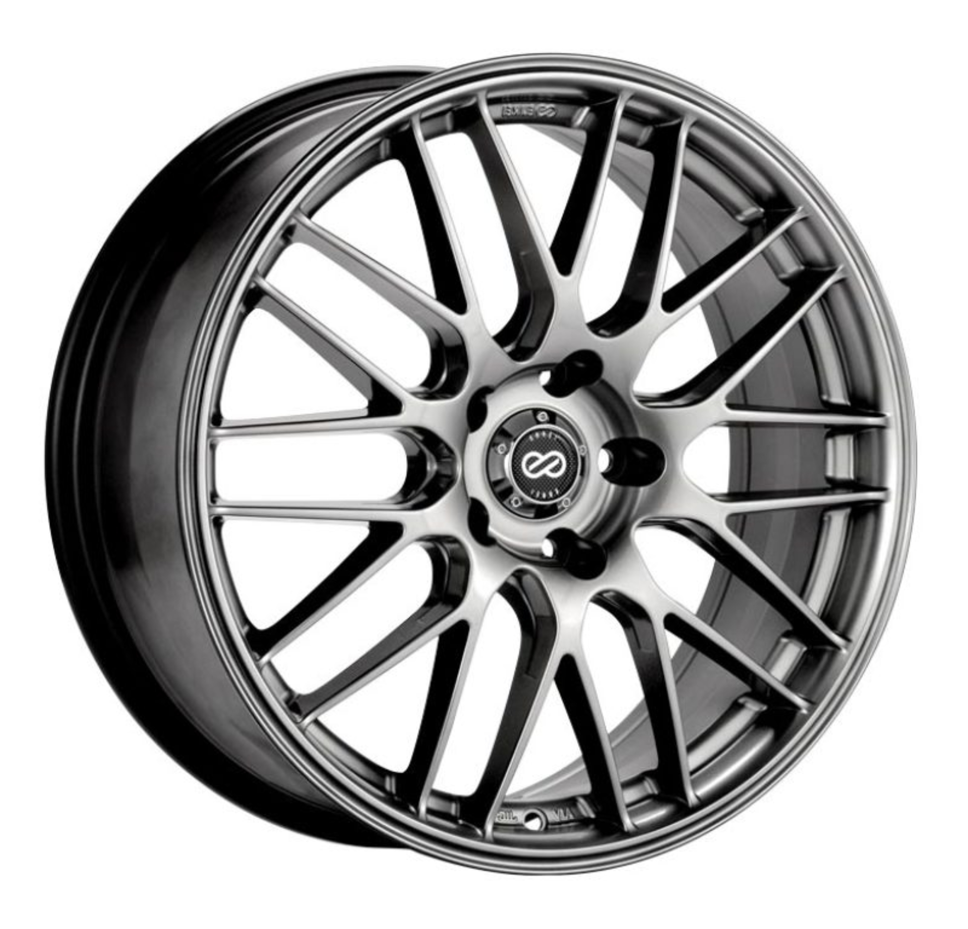 Picture of Enkei EKM3 18x8 5x112 Bolt Pattern 45mm Offset 72.6 Bore Dia Performance Hyper Silver Wheel
