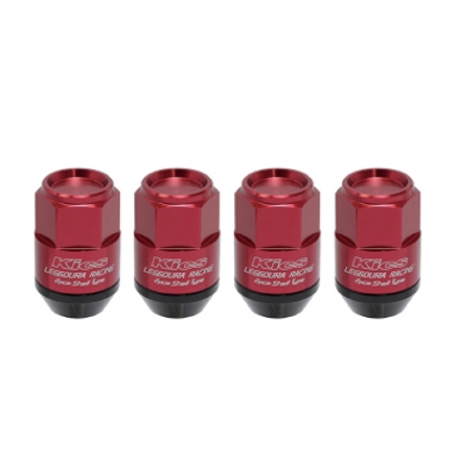 Picture of Project Kics Leggdura Racing Shell Type Lug Nut 35Mm Closed-End Look 16 Pcs + 4 Locks 12X1.25 Red