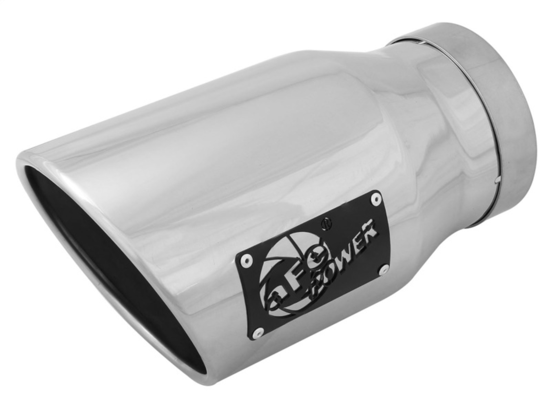 Picture of aFe Diesel Exhaust Tip Bolt On Black 5in Inlet x 7in Outlet x 12in - Right