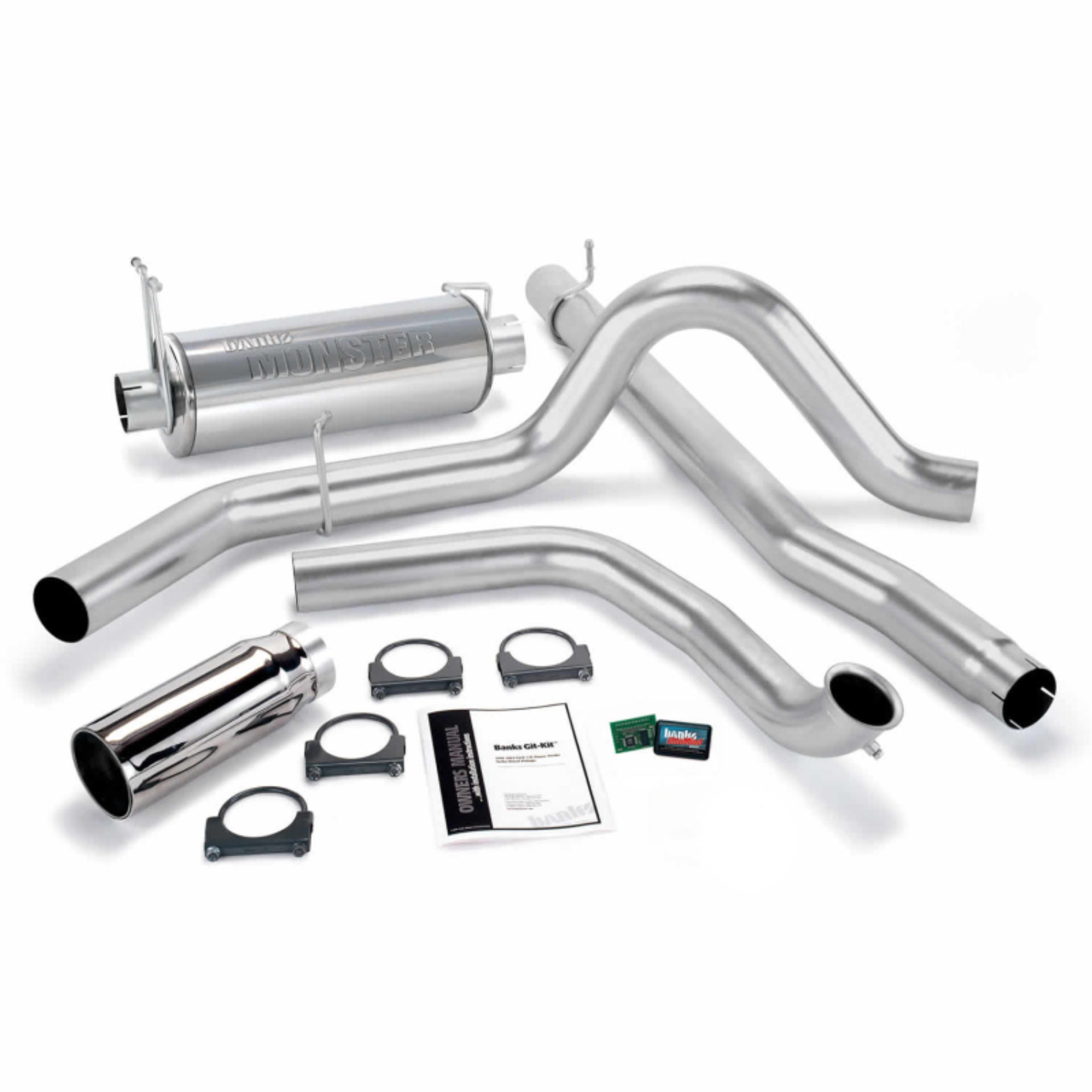 Picture of Banks Power 99 Ford 7.3L Truck w/Cat Conv Git-Kit - SS Single Exhaust w/ Chrome Tip