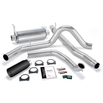Picture of Banks Power 99 Ford 7.3L Truck w/Cat Conv Git-Kit - SS Single Exhaust w/ Black Tip