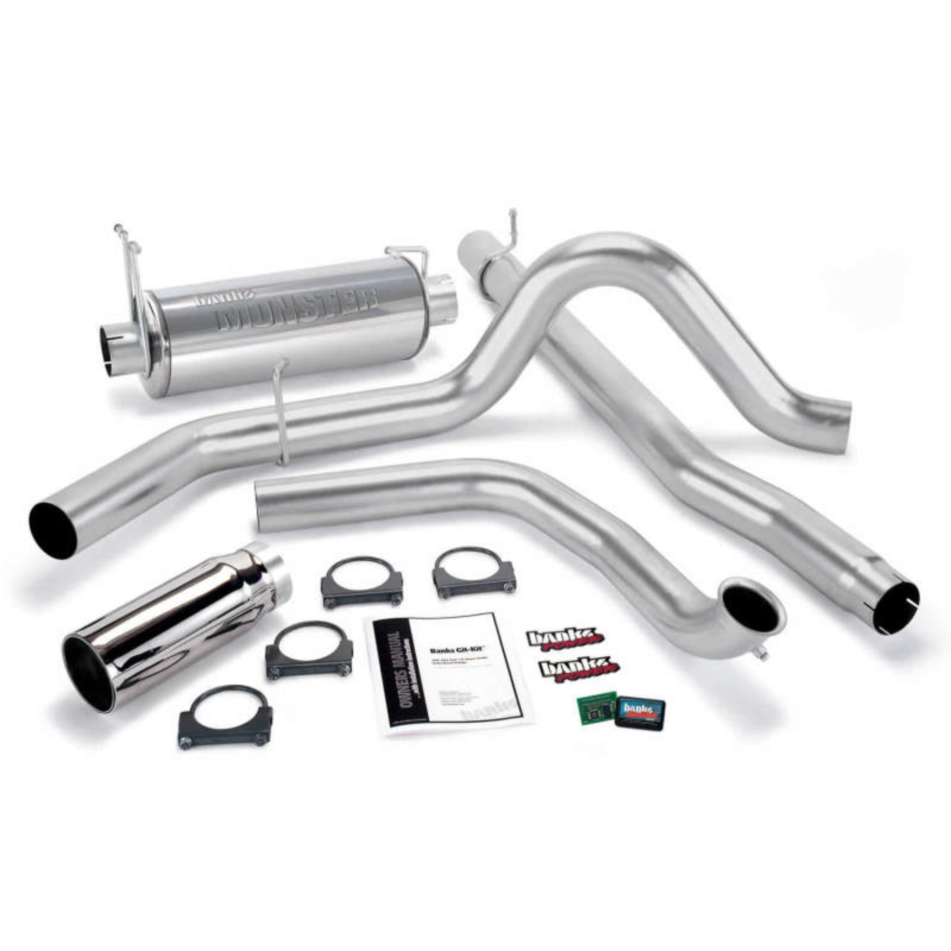 Picture of Banks Power 01-03 Ford 7.3L w/Cat Conv Git-Kit - SS Single Exhaust w/ Chrome Tip