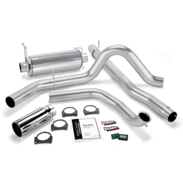 Picture of Banks Power 01-03 Ford 7.3L w/Cat Conv Git-Kit - SS Single Exhaust w/ Chrome Tip