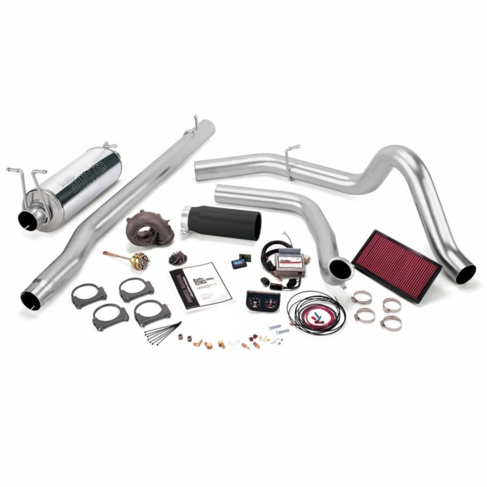 Picture of Banks Power 99.5 Ford 7.3L F250/350 Auto Stinger-Plus System - SS Single Exhaust w/ Black Tip