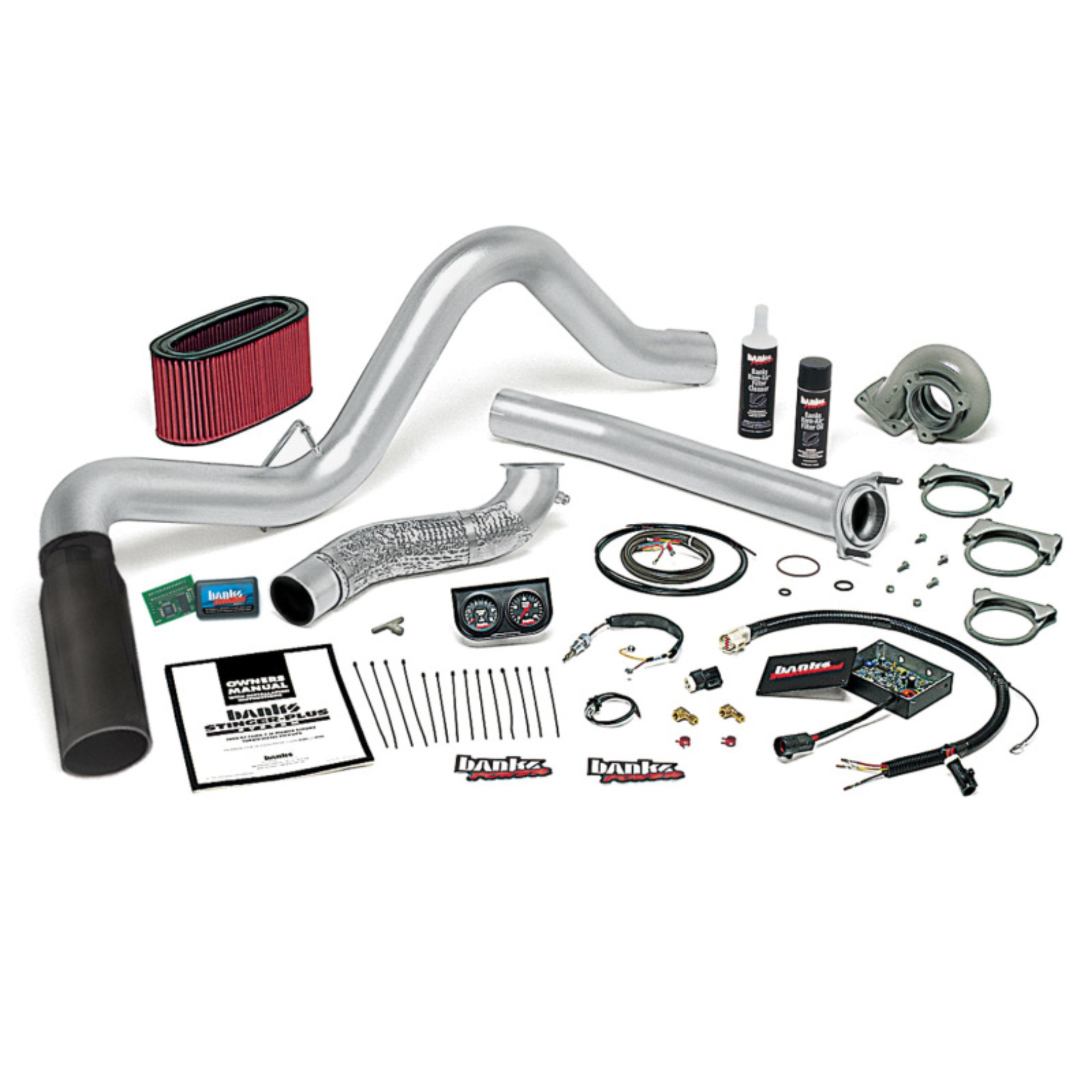 Picture of Banks Power 94-95.5 Ford 7.3L Man Stinger-Plus System - SS Single Exhaust w/ Black Tip
