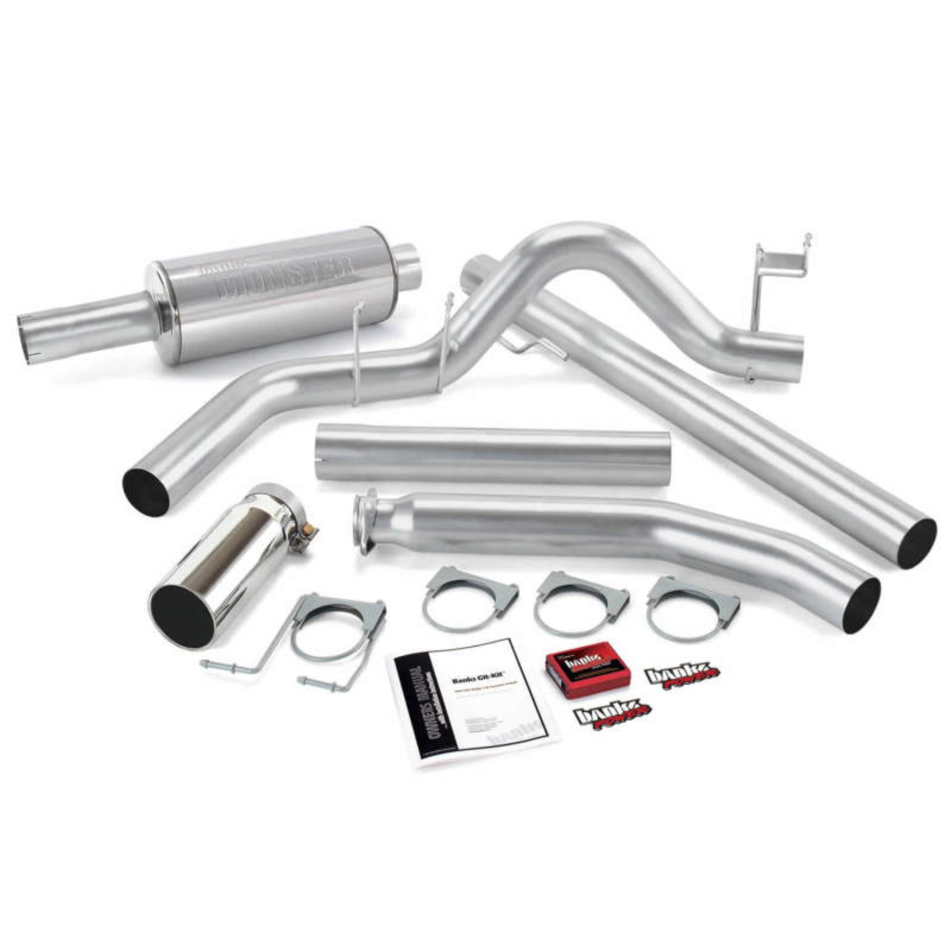 Picture of Banks Power 01 Dodge 5.9L Std Cab Git-Kit - SS Single Exhaust w/ Chrome Tip