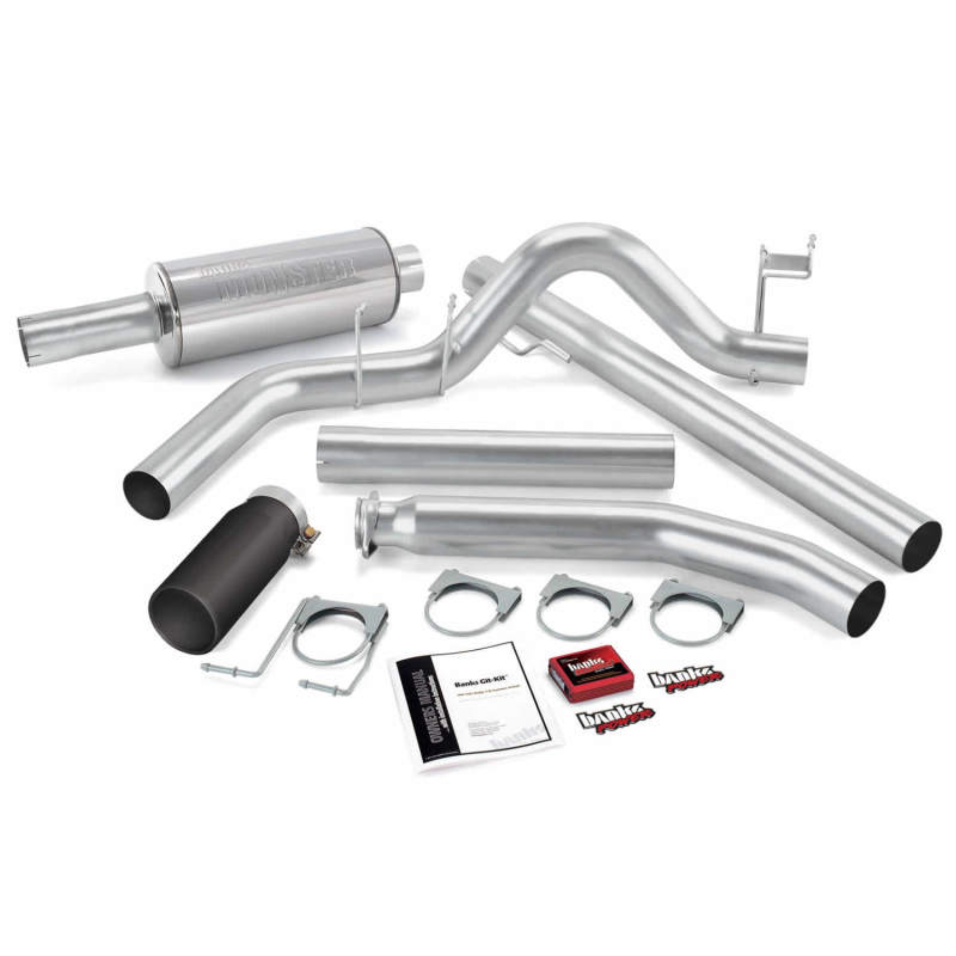 Picture of Banks Power 01 Dodge 5.9L Std Cab Git-Kit - SS Single Exhaust w/ Black Tip