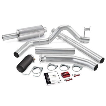 Picture of Banks Power 01 Dodge 5.9L Ext Cab Git-Kit - SS Single Exhaust w/ Black Tip