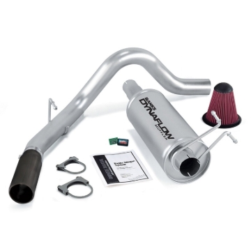 Picture of Banks Power 99-04 Ford 6.8L Ext/Crew Cab Stinger System w/ AutoMind - SS Single Exhaust w/ Black Tip