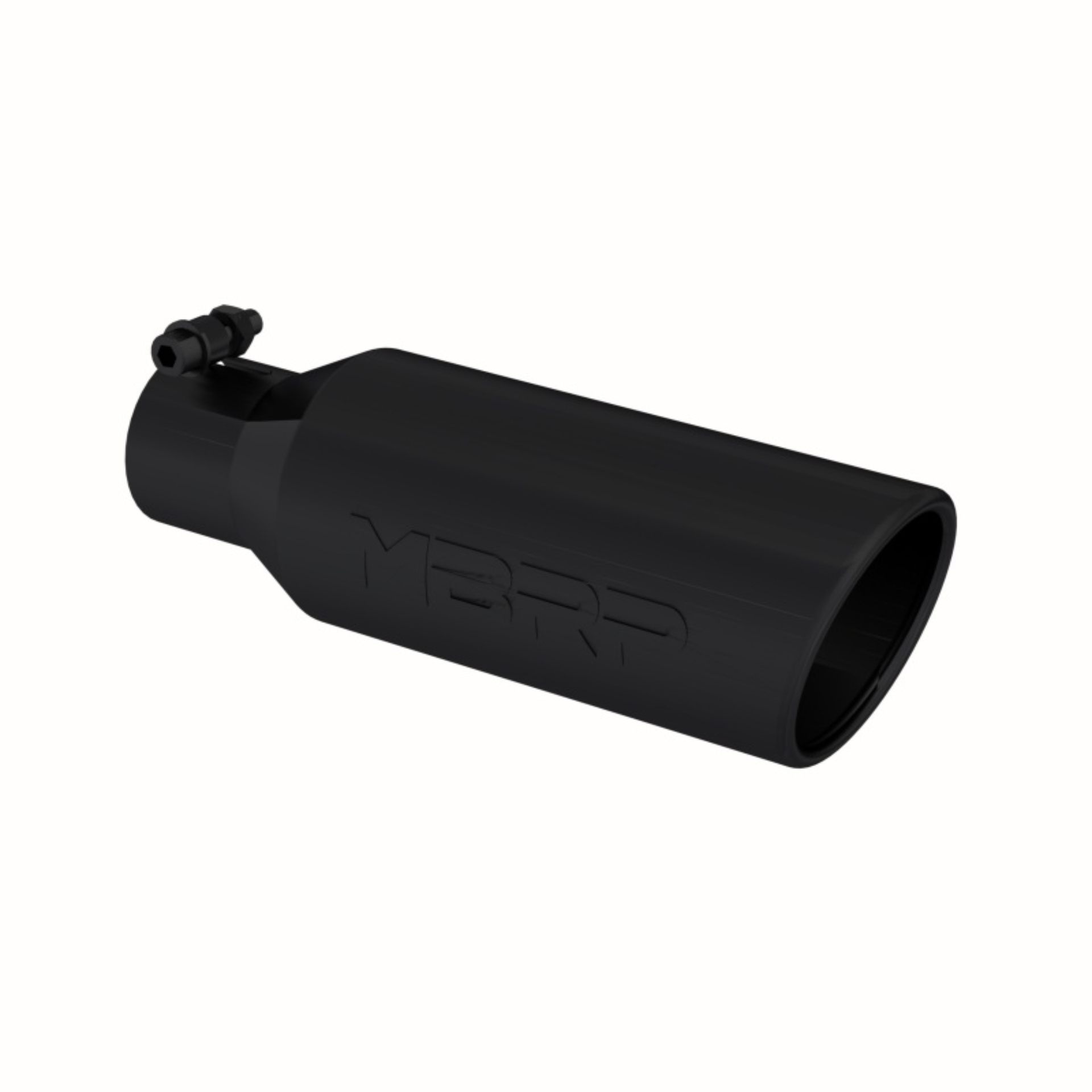 Picture of MBRP Universal Tip 4in O.D. Angled Rolled End 2.5in inlet 12in length Black