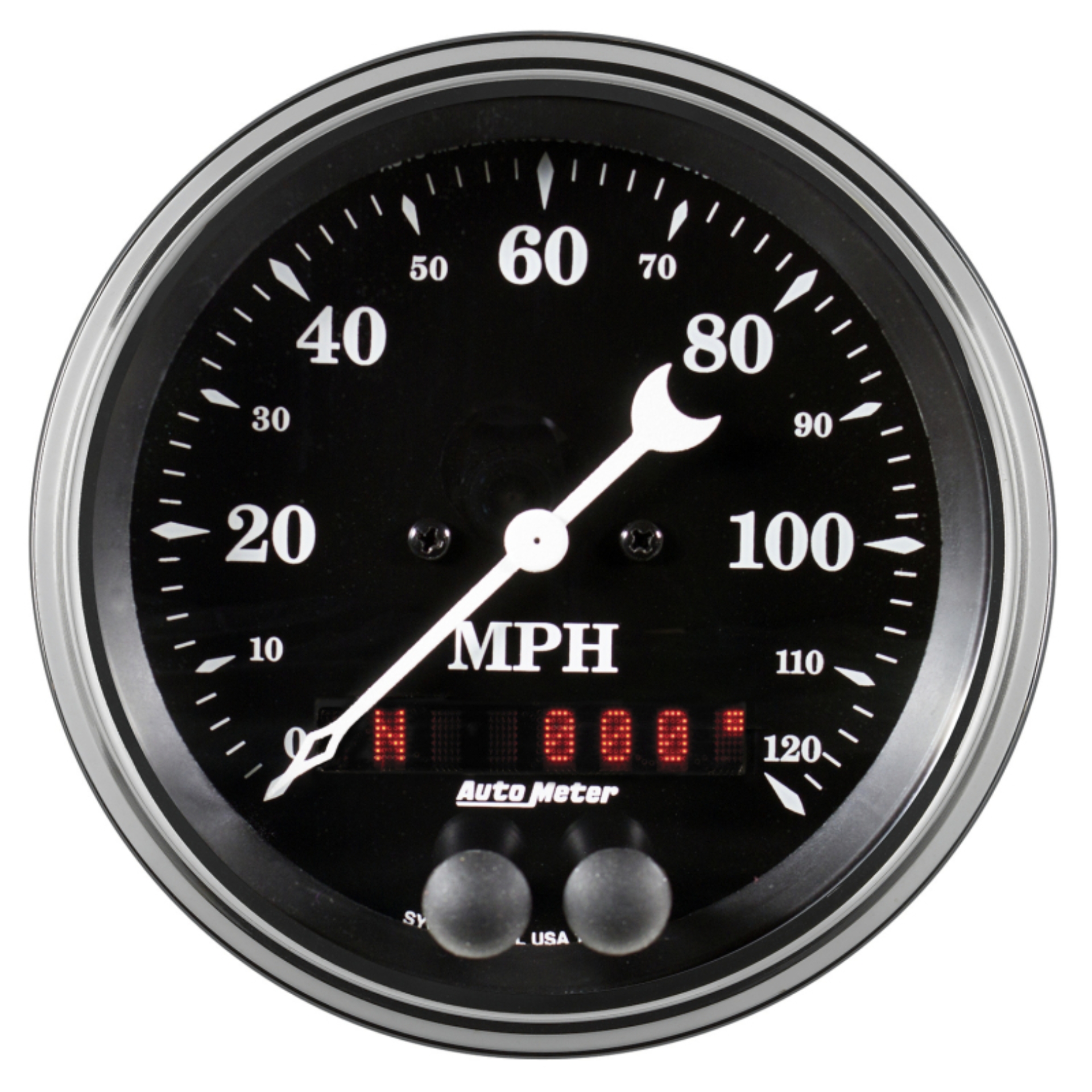 Picture of Auto Meter Gauge Speedometer 3 3/8in 120mph GPS Old Tyme Black