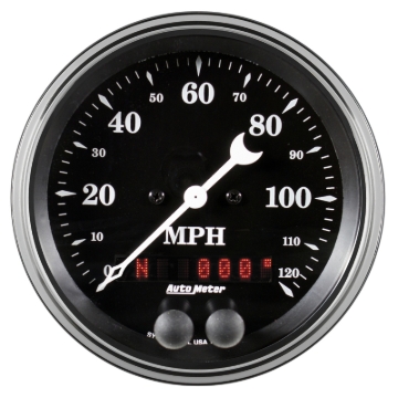 Picture of Auto Meter Gauge Speedometer 3 3/8in 120mph GPS Old Tyme Black