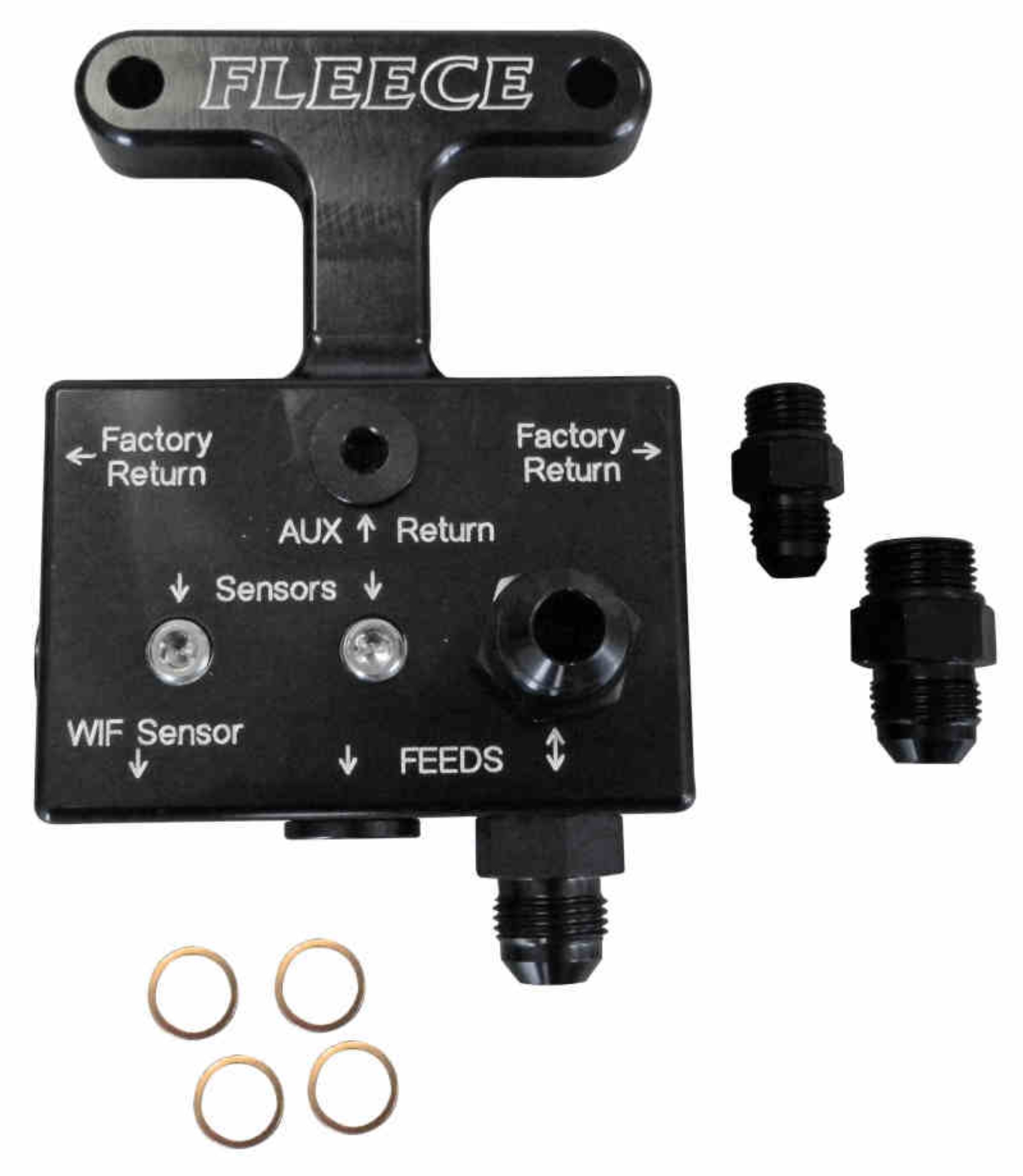 Picture of Fleece Performance FPE Fuel Distribution Blocks Fuel Manifolds - FPE-FFD-RF-3G