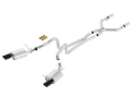 Picture of Borla 2011-2012 Mustang GT 5.0L Black Chrome 4.5in Rd Tip ATAK Catback Exhaust