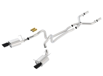 Picture of Borla 2011-2012 Mustang GT 5.0L Black Chrome 4.5in Rd Tip ATAK Catback Exhaust