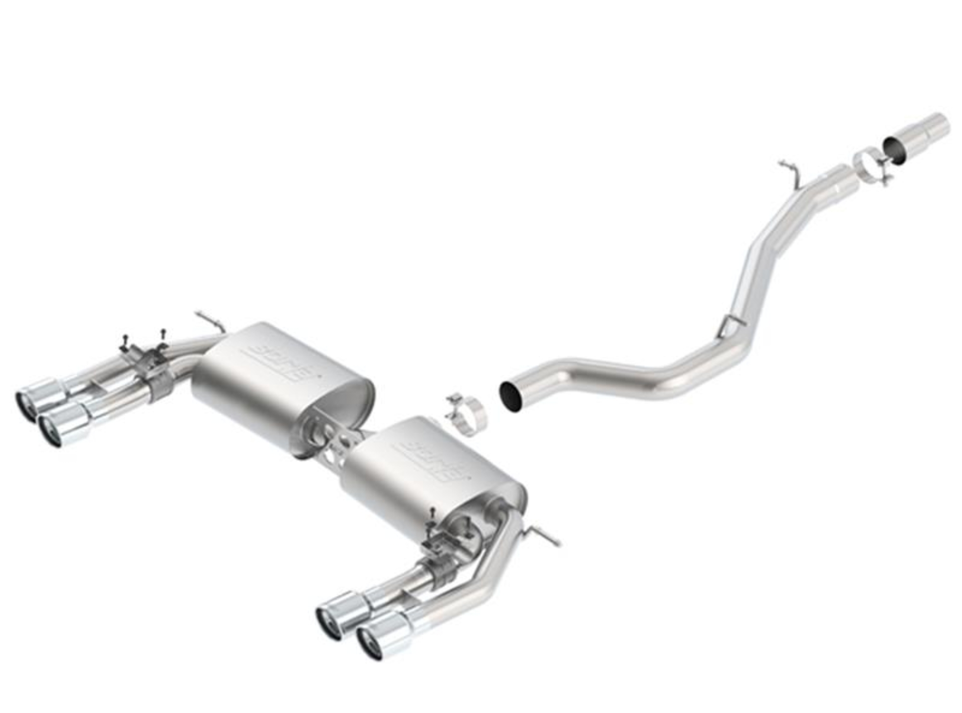 Picture of Borla 13-15 Audi S3 S-Type Dual Round Rolled Catback Exhaust