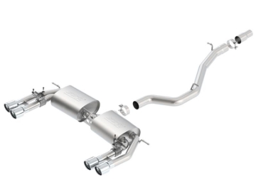 Picture of Borla 13-15 Audi S3 S-Type Dual Round Rolled Catback Exhaust