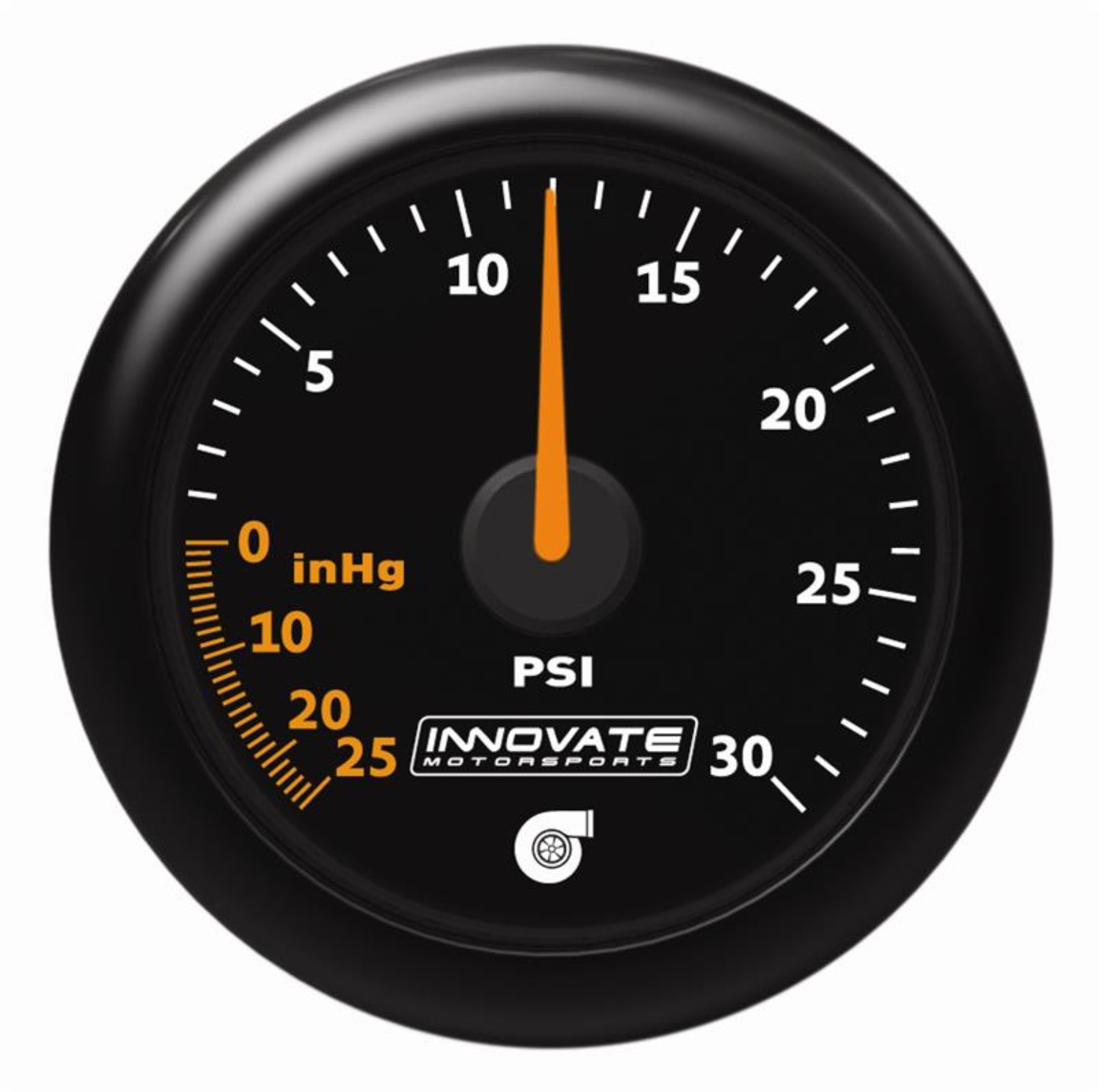 Picture of Innovate MTX Analog 30 PSI Vacuum/Boost Gauge Kit - Black Faceplate