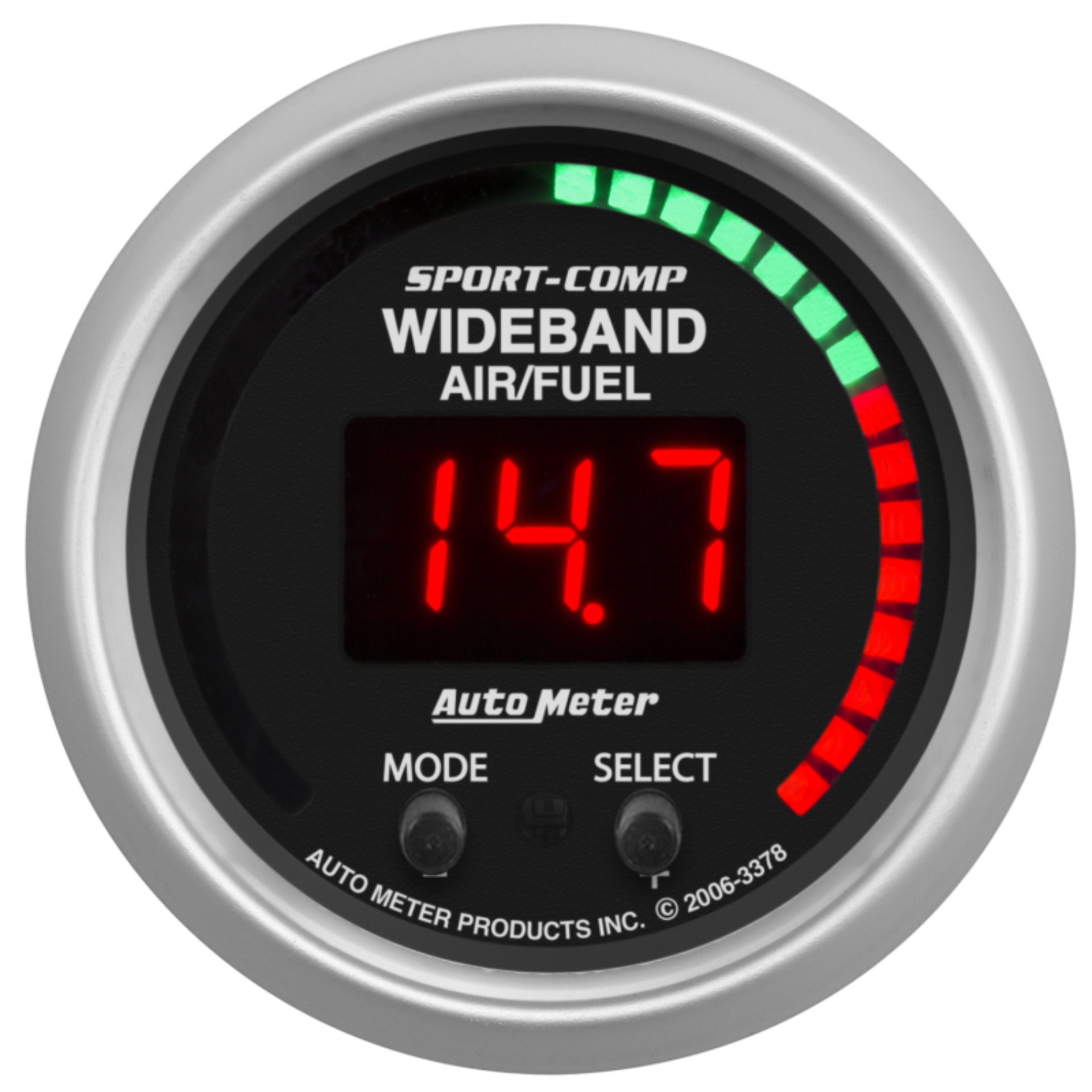 Picture of Autometer Sport-Comp 52mm Air/Fuel Ratio Pro Plus Digital w/ Peak & Warning Gauge