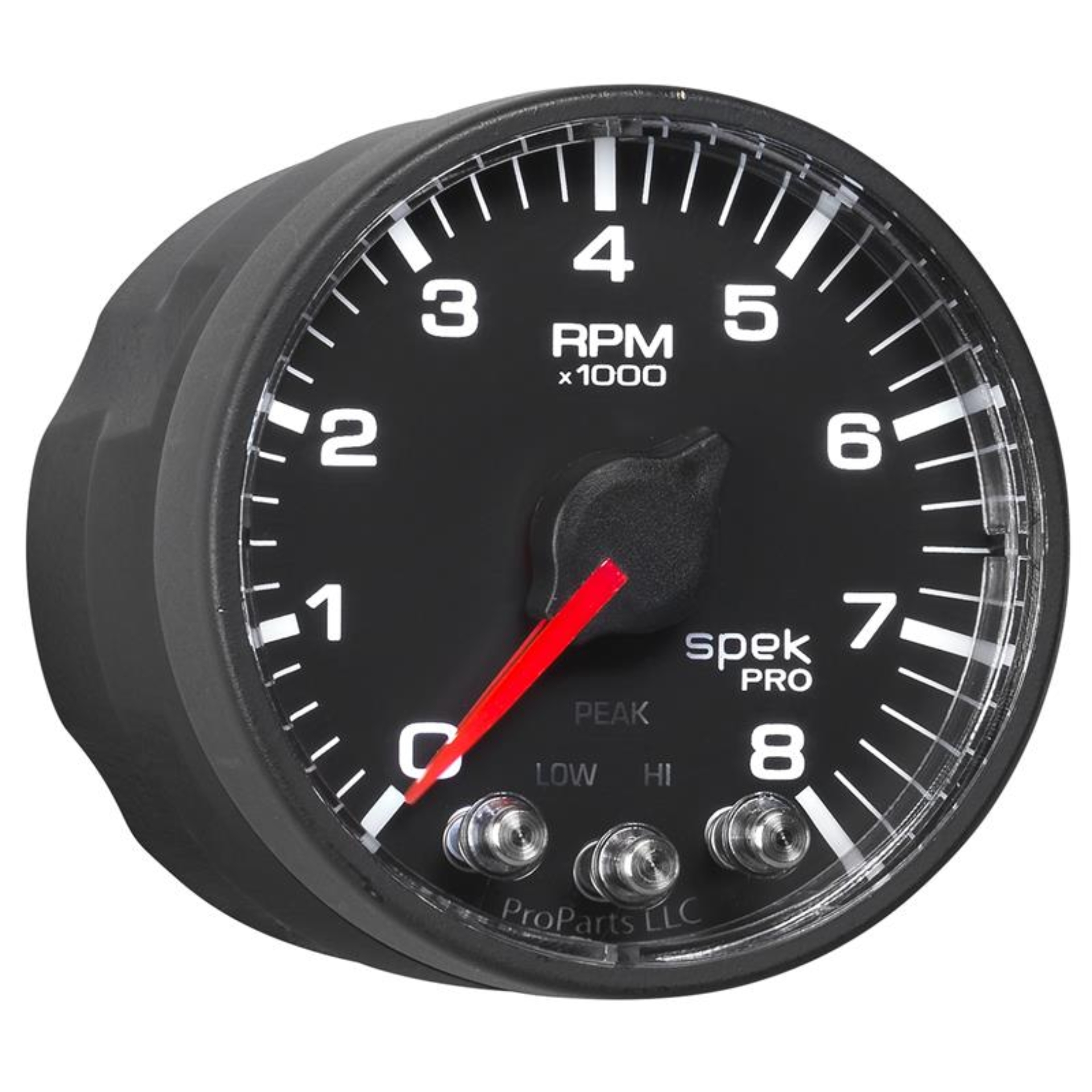 Picture of Autometer Spek-Pro Black 2 1/16 inch 8K RPM Tach w/ Shift Light and Peak Memory