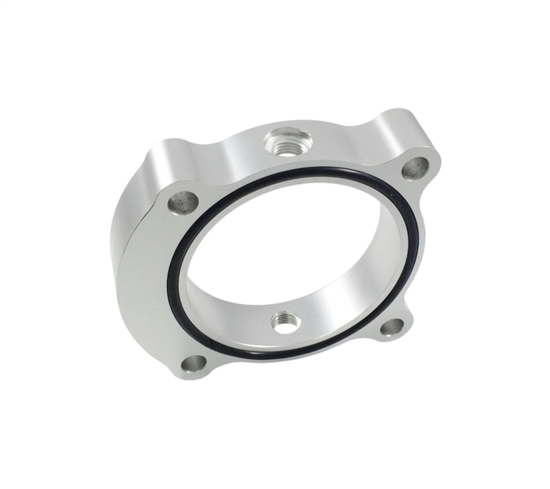 Picture of Torque Solution Throttle Body Spacer (Silver): 2013+ Hyundai Genesis Coupe 2.0T