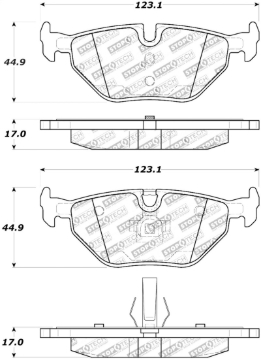 Picture of Street Brake Pads with Shims and Hardware