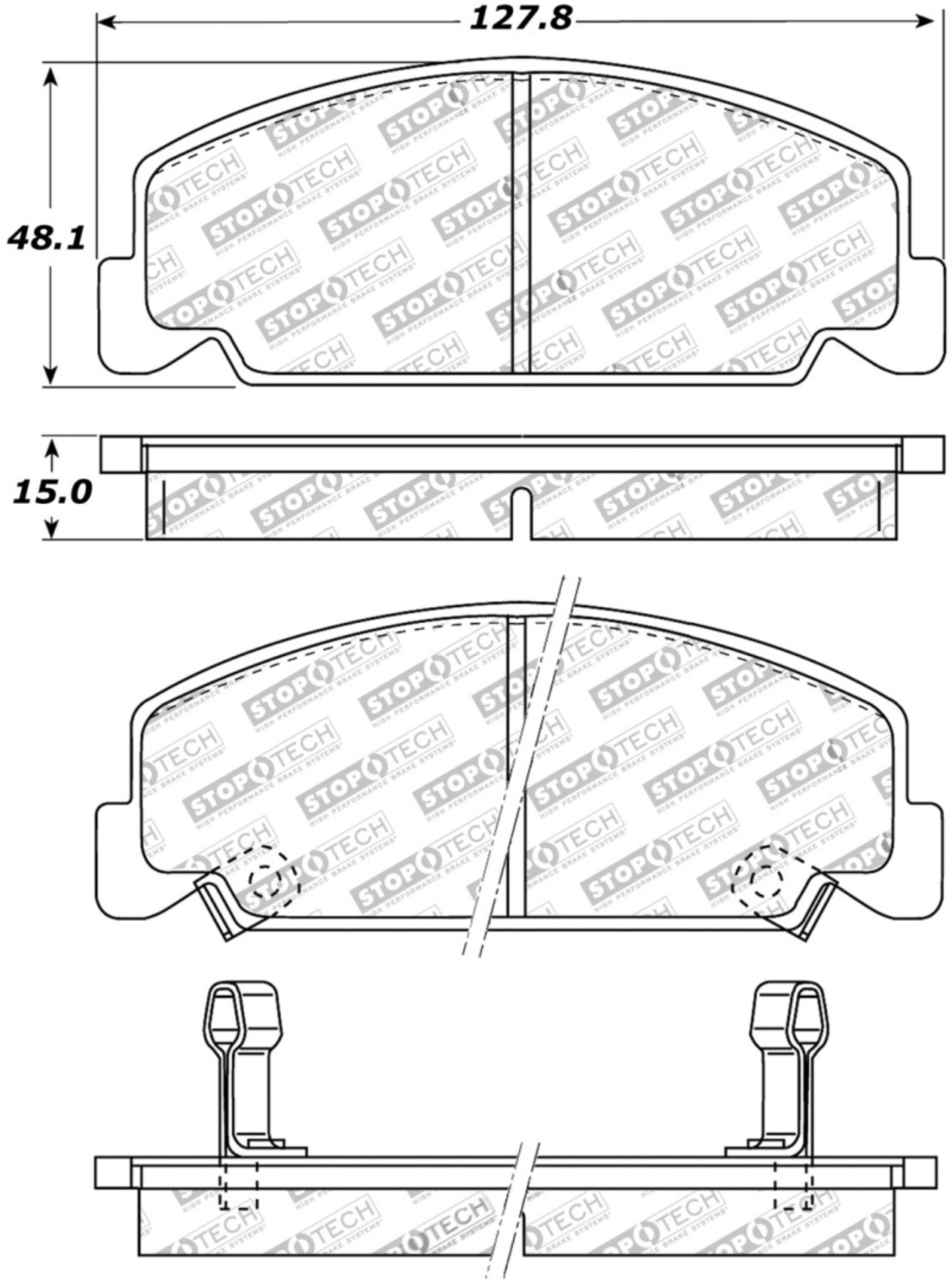 Picture of Street Brake Pads with Shims and Hardware