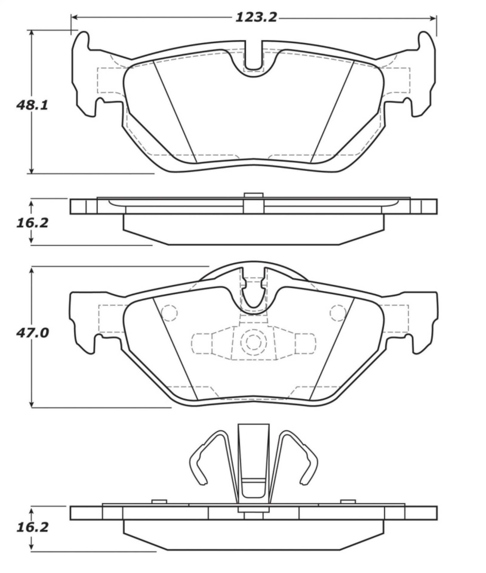 Picture of Street Brake Pads with Shims and Hardware