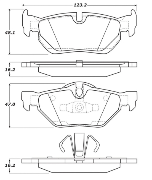 Picture of Street Brake Pads with Shims and Hardware