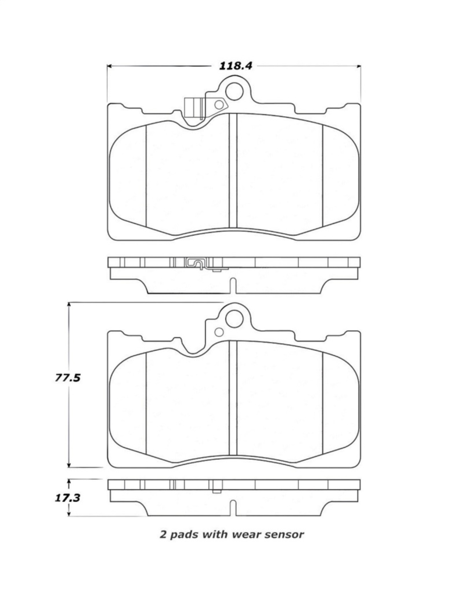 Picture of Street Brake Pads with Shims and Hardware